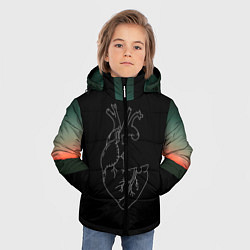 Куртка зимняя для мальчика Сердце, цвет: 3D-черный — фото 2