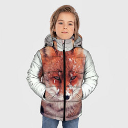 Куртка зимняя для мальчика Лисица и снег, цвет: 3D-светло-серый — фото 2