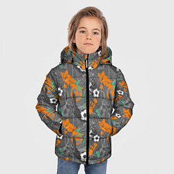 Куртка зимняя для мальчика Football, цвет: 3D-черный — фото 2