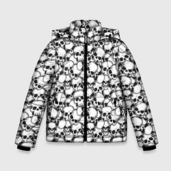 Куртка зимняя для мальчика Черепа, цвет: 3D-черный
