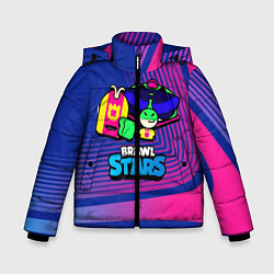 Куртка зимняя для мальчика Плохиш Базз Buzz Brawl Stars, цвет: 3D-черный