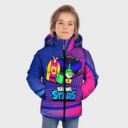 Куртка зимняя для мальчика Плохиш Базз Buzz Brawl Stars, цвет: 3D-черный — фото 2
