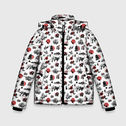 Куртка зимняя для мальчика Япония, цвет: 3D-черный