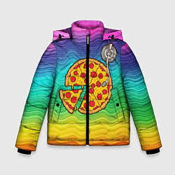 Куртка зимняя для мальчика D j Пицца, цвет: 3D-черный