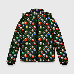 Куртка зимняя для мальчика Бильярд, цвет: 3D-черный
