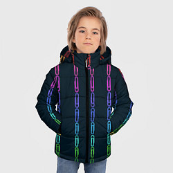 Куртка зимняя для мальчика Скрепки, цвет: 3D-красный — фото 2