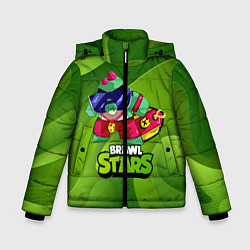 Куртка зимняя для мальчика Базз Buzz Brawl Stars Green, цвет: 3D-светло-серый