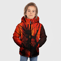 Куртка зимняя для мальчика ДРЕВО ХАОС 3D, цвет: 3D-светло-серый — фото 2