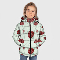 Куртка зимняя для мальчика Узор розы, цвет: 3D-черный — фото 2