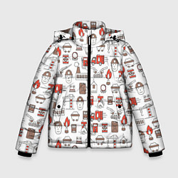 Куртка зимняя для мальчика Металлург, цвет: 3D-черный