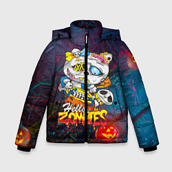 Куртка зимняя для мальчика Hello Zombies, цвет: 3D-черный