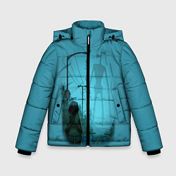 Куртка зимняя для мальчика СИРЕНОГОЛОВЫЙ И ДЕВОЧКА, цвет: 3D-черный