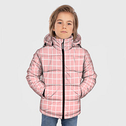 Куртка зимняя для мальчика Клетка волнистая, цвет: 3D-черный — фото 2