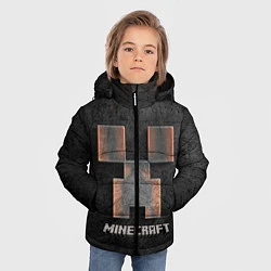 Куртка зимняя для мальчика MINECRAFT TEXTURE IRON, цвет: 3D-светло-серый — фото 2