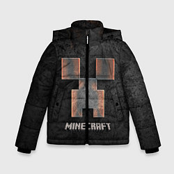 Куртка зимняя для мальчика MINECRAFT TEXTURE IRON, цвет: 3D-черный
