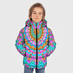 Куртка зимняя для мальчика Разноцветный калейдоскоп, цвет: 3D-красный — фото 2