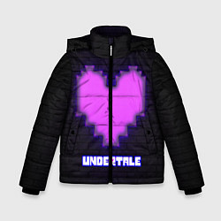 Куртка зимняя для мальчика UNDERTALE PURPLE HEART, цвет: 3D-черный