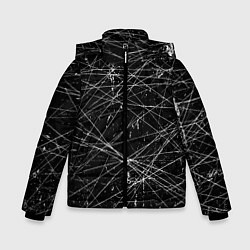 Куртка зимняя для мальчика ТЕКСТУРА ГРАНЖ GRUNGE, цвет: 3D-черный