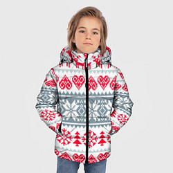 Куртка зимняя для мальчика Вязаный рисунок, цвет: 3D-черный — фото 2