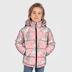 Куртка зимняя для мальчика Единороги для девочек, цвет: 3D-красный — фото 2