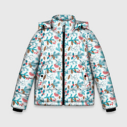 Куртка зимняя для мальчика Морозная Зимняя Свежесть, цвет: 3D-черный
