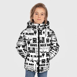 Куртка зимняя для мальчика BON JOVI ЛОГОБОМБИНГ БОН ДЖОВИ ПАТТЕРН, цвет: 3D-черный — фото 2