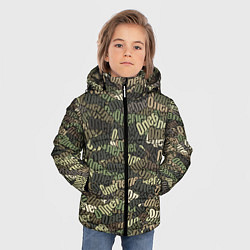 Куртка зимняя для мальчика Именной камуфляж Олег, цвет: 3D-красный — фото 2