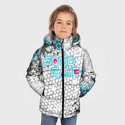 Куртка зимняя для мальчика Игра в кальмара, цвет: 3D-светло-серый — фото 2