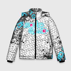 Куртка зимняя для мальчика Игра в кальмара, цвет: 3D-черный