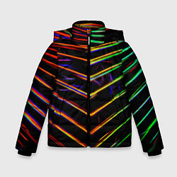 Куртка зимняя для мальчика Неоновый угол, цвет: 3D-черный
