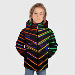 Куртка зимняя для мальчика Неоновый угол, цвет: 3D-черный — фото 2