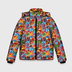 Куртка зимняя для мальчика Подарки на Праздник, цвет: 3D-черный
