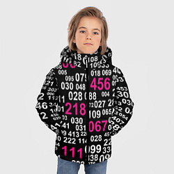 Куртка зимняя для мальчика Игра в кальмара: Номера, цвет: 3D-светло-серый — фото 2