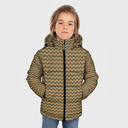 Куртка зимняя для мальчика Абстракция разноцветные зигзаги, цвет: 3D-черный — фото 2