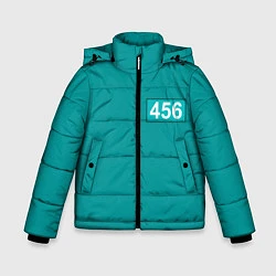 Куртка зимняя для мальчика Игра в кальмара 456, цвет: 3D-светло-серый