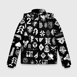 Куртка зимняя для мальчика DESTINY 2 PATTERN GAME LOGO ДЕСТИНИ 2 ПАТТЕРН СИМВ, цвет: 3D-светло-серый
