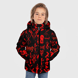 Куртка зимняя для мальчика БЕРСЕРК ПАТТЕРН СИМВОЛИКА КЛЕЙМО, цвет: 3D-светло-серый — фото 2