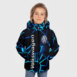 Куртка зимняя для мальчика Фольксваген 3D плиты, цвет: 3D-черный — фото 2