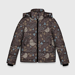 Куртка зимняя для мальчика Осенняя абстракция, цвет: 3D-черный