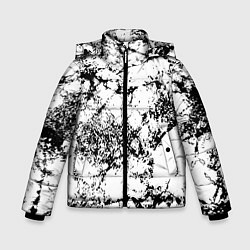 Куртка зимняя для мальчика Эффект линогравюры, цвет: 3D-черный