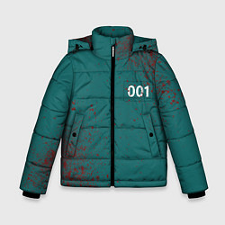 Куртка зимняя для мальчика Игра в кальмара: Персонаж 001, цвет: 3D-черный