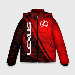 Куртка зимняя для мальчика LEXUS RED GEOMETRY ЛЕКСУС, цвет: 3D-черный