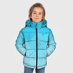 Куртка зимняя для мальчика Голубые облака, цвет: 3D-черный — фото 2