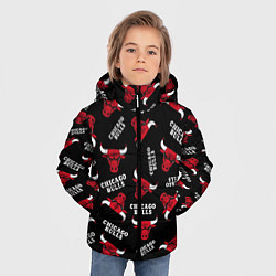 Куртка зимняя для мальчика CHICAGO BULLS БЫКИ УЗОР, цвет: 3D-светло-серый — фото 2
