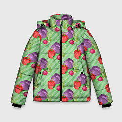 Куртка зимняя для мальчика Vegan Огород, цвет: 3D-черный