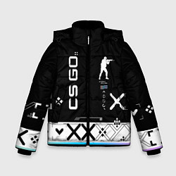 Куртка зимняя для мальчика Поток информации СS:GO, цвет: 3D-черный