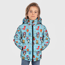 Куртка зимняя для мальчика GI Christmas Pattern, цвет: 3D-черный — фото 2