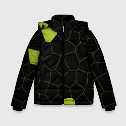 Куртка зимняя для мальчика Кожа рептилии, цвет: 3D-черный