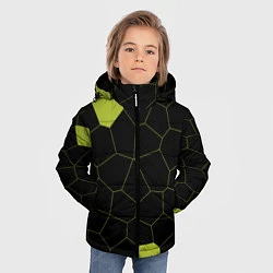 Куртка зимняя для мальчика Кожа рептилии, цвет: 3D-черный — фото 2
