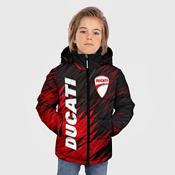 Куртка зимняя для мальчика DUCATI RED STYLE MOTOCYCLE, цвет: 3D-черный — фото 2
